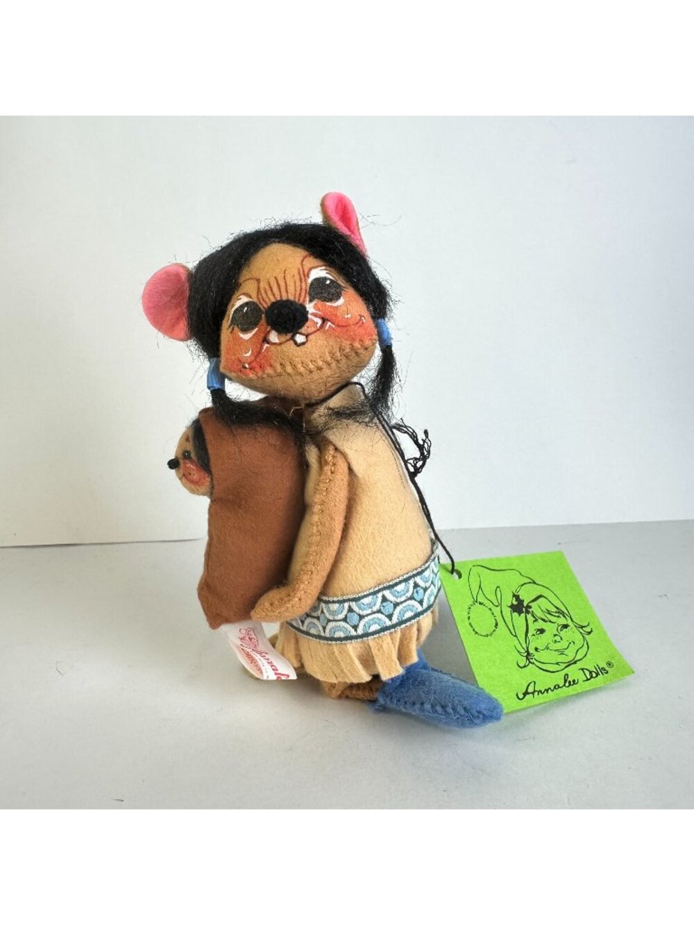 Annalee Native American Mouse Doll With Baby